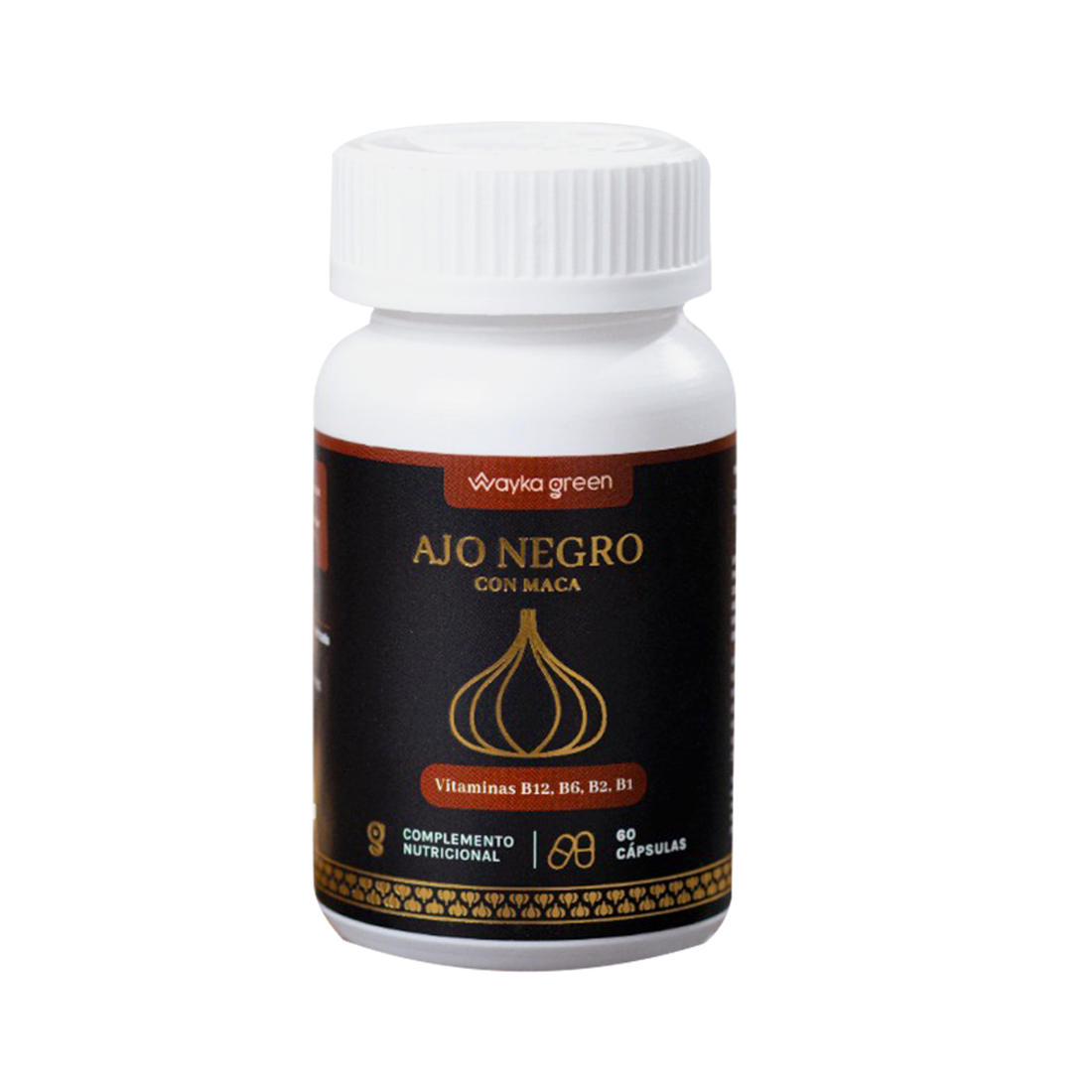 Cápsulas de Ajo Negro y Maca + Vitamina B12